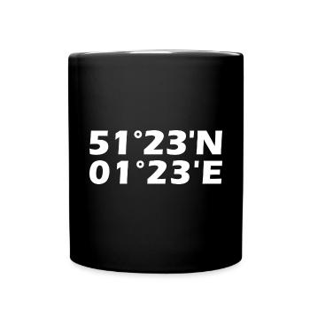 Margate (Kent) Koordinaten - Tasse einfarbig - Schwarz - Vorne