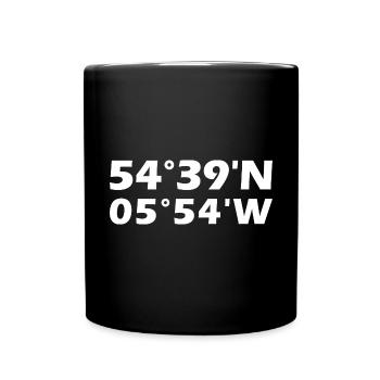 Newtownabbey Koordinaten - Tasse einfarbig - Schwarz - Vorne