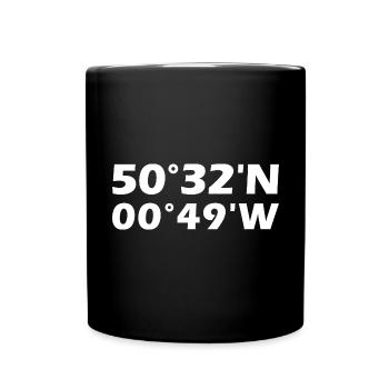 Littlehampton Koordinaten - Tasse einfarbig - Schwarz - Vorne