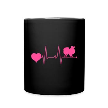 Japon Japonais Japonais Spitz Dog Mama Pink - Mug uni - noir - Devant