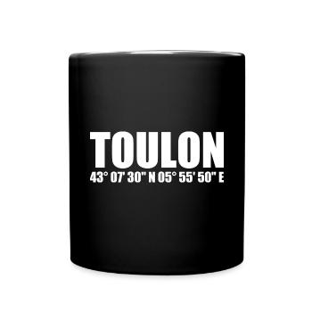 Toulon Coordinates - Full Colour Mug - black - Front