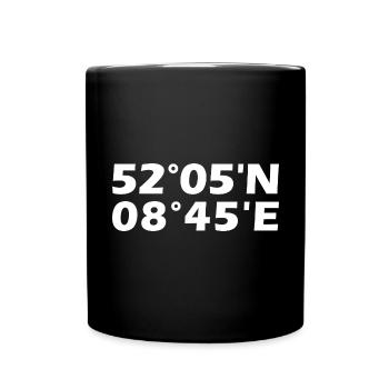 Bad Salzuflen coordinates - Full Colour Mug - black - Front