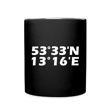 Coordonnées de Neubrandenburg - Mug uni - noir - Devant