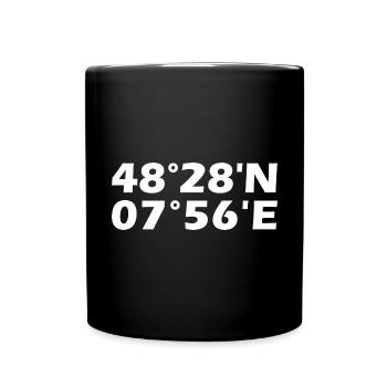 Offenburg coordinates - Full Colour Mug - black - Front