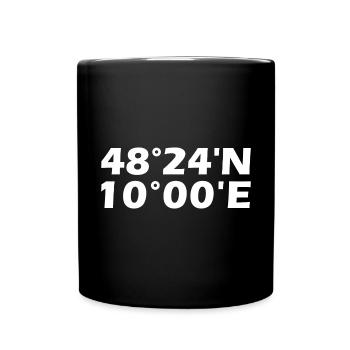 Coordonnées Neu-Ulm - Mug uni - noir - Devant