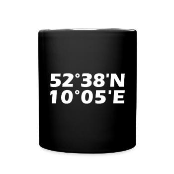Coordonnées de Celle - Mug uni - noir - Devant