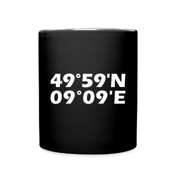 Aschaffenburg coordinates - Full Colour Mug - black - Front