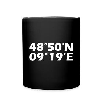 Coordonnées de Waiblingen - Mug uni - noir - Devant