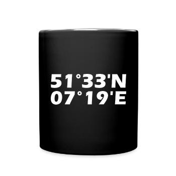 Coordonnées castrop-Rauxel - Mug uni - noir - Devant