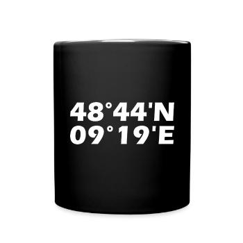 Esslingen am Neckar coordinates - Full Colour Mug - black - Front