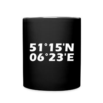 Viersen coordinates - Full Colour Mug - black - Front
