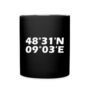 Tübingen Coordinates - Full Colour Mug - black - Front