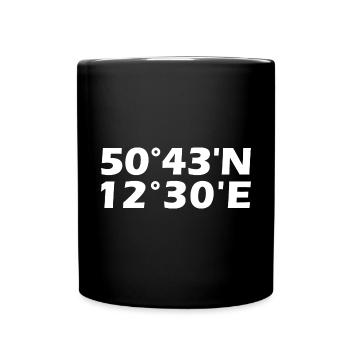 Coordonnées de Zwickau - Mug uni - noir - Devant