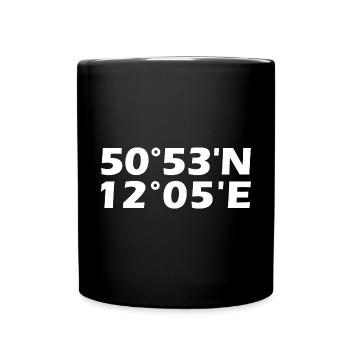 Gera coordinates - Full Colour Mug - black - Front