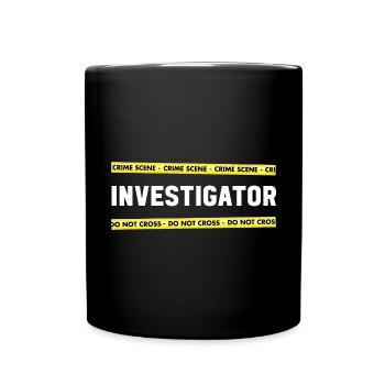 Sécurisation des traces - Kripo Polizei Kriminaltechnik - Mug uni - noir - Devant