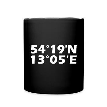 Stralsund coordinates - Full Colour Mug - black - Front