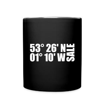 Sale Koordinaten - Tasse einfarbig - Schwarz - Vorne