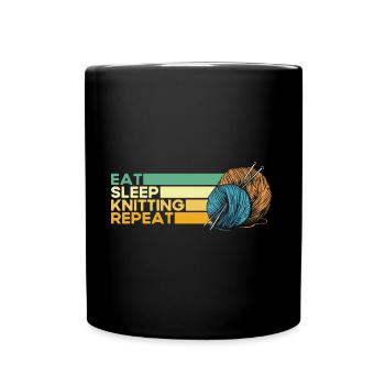Stricken Stricken Stricken Liebhaber Geschenk - Tasse einfarbig - Schwarz - Vorne