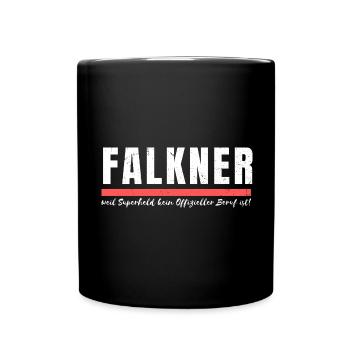 Falknerei Falkner Beizjagd Greifvogel Falke - Tasse einfarbig - Schwarz - Vorne