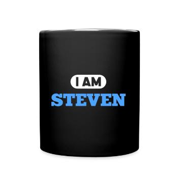 Steven Name Spruch für stolze Stevens - Tasse einfarbig - Schwarz - Vorne