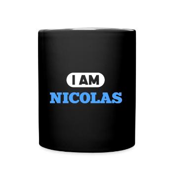 Nicolas Name Spruch für stolze Nicolas - Tasse einfarbig - Schwarz - Vorne