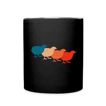 Wachtel Vogel Liebhaber Geschenk - Tasse einfarbig - Schwarz - Vorne