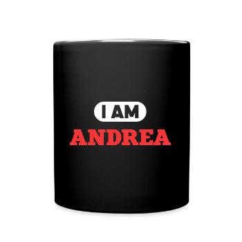 Andrea Name Spruch für stolzen Andreas - Tasse einfarbig - Schwarz - Vorne
