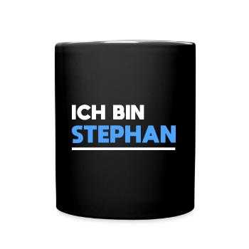Stephan Name Spruch für stolze Stephans - Tasse einfarbig - Schwarz - Vorne