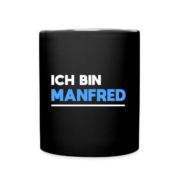 Manfred Name Spruch für stolze Manfreds - Tasse einfarbig - Schwarz - Vorne