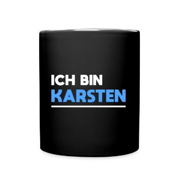 Karsten Name Spruch für stolze Karstens - Tasse einfarbig - Schwarz - Vorne
