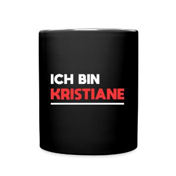 Kristiane Name Spruch für stolze Kristianes - Tasse einfarbig - Schwarz - Vorne