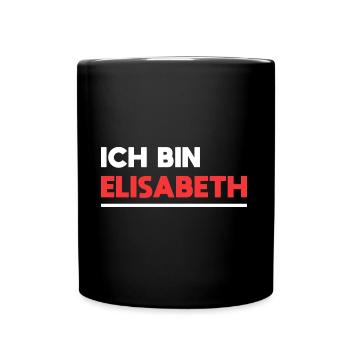 Elisabeth Name Spruch für stolze Elisabeths - Tasse einfarbig - Schwarz - Vorne