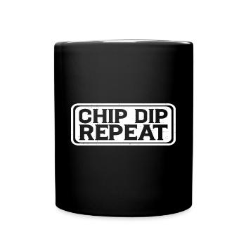 Chip Dip Repeat 10 - Full Colour Mug - black - Front