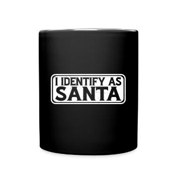 I Identify As Santa 19 - Full Colour Mug - black - Front