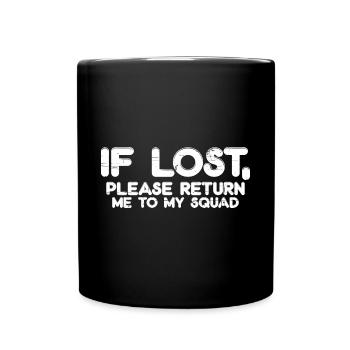 En cas de perte, veuillez me retourner dans mon équipe 4 - Mug uni - noir - Devant