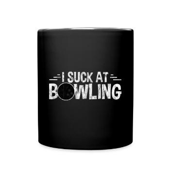 Je suce au bowling 3 - Mug uni - noir - Devant