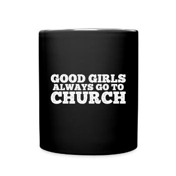 Les bonnes filles vont toujours à l’église 7 - Mug uni - noir - Devant