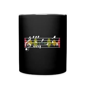 DJ Vogel Beats Musiker Natur Musikliebhaber - Tasse einfarbig - Schwarz - Vorne