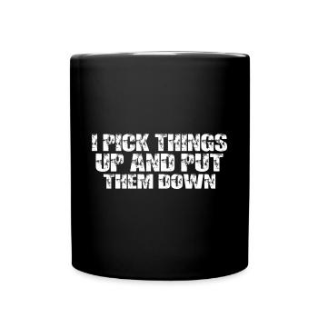 Je ramasse des choses et je les dépose 10 - Mug uni - noir - Devant