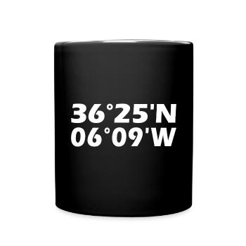 Chiclana de la Frontera Koordinaten - Tasse einfarbig - Schwarz - Vorne