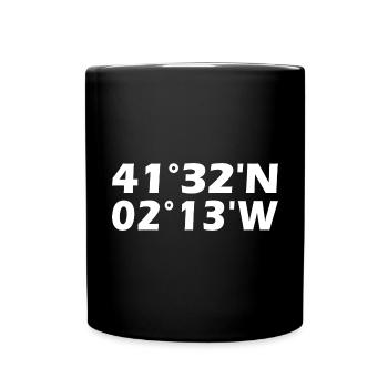 Coordonnées de Mollet del Vallès - Mug uni - noir - Devant