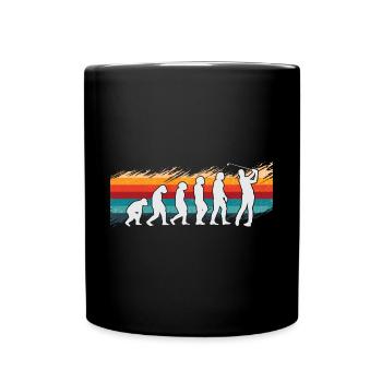 Golf Evolution From Monkey To Men BBall Lovers - Tasse einfarbig - Schwarz - Vorne
