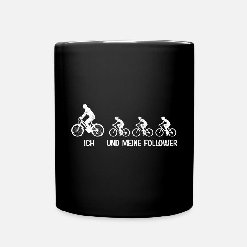 Ich und meine follower bycycle - Tasse einfarbig - Schwarz
