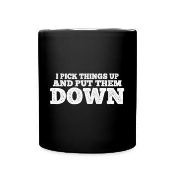Je ramasse des choses et je les dépose 13 - Mug uni - noir - Devant