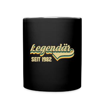 Jahrgang 1982 41 Jahre Geburtstag - Tasse einfarbig - Schwarz - Vorne