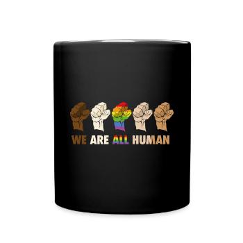 We are all Human - Pride Diversity - Tasse einfarbig - Schwarz - Vorne