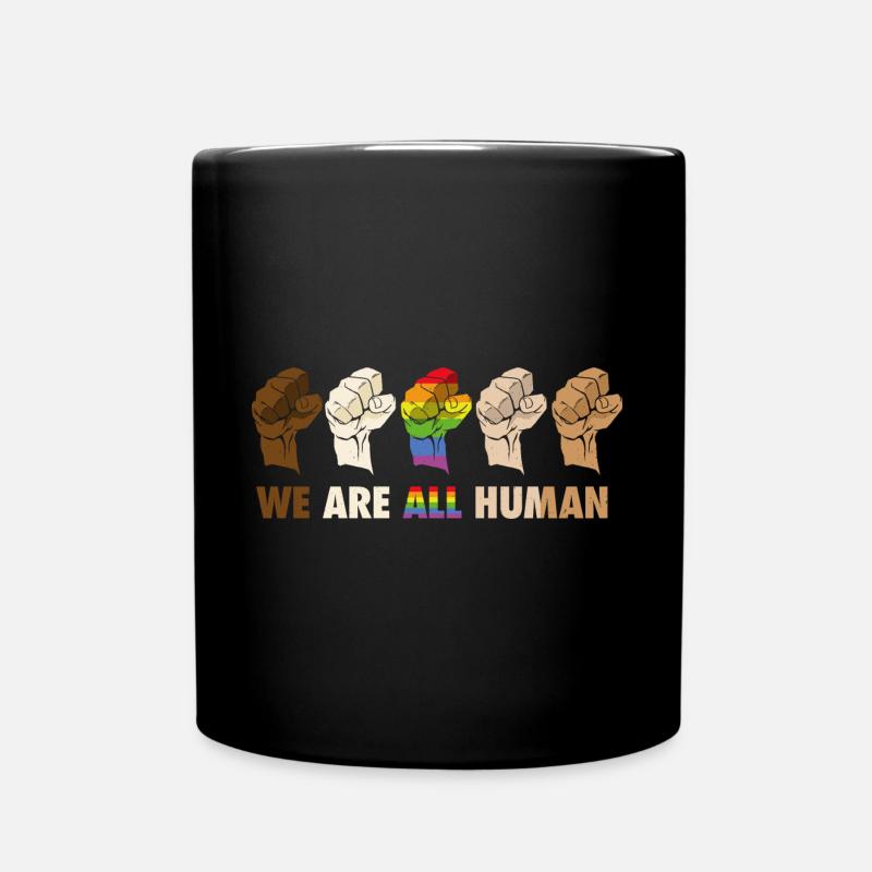 We are all Human - Pride Diversity - Tasse einfarbig - Schwarz