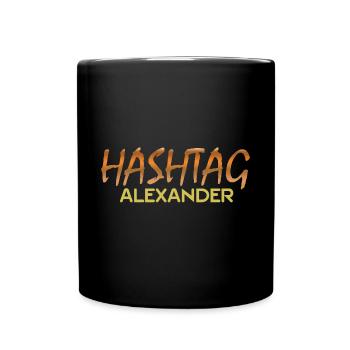 Geschenk für Alexander - Tasse einfarbig - Schwarz - Vorne