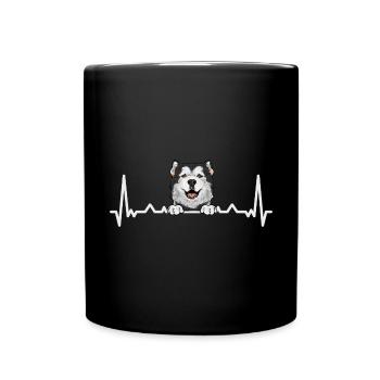 Alaskan Malamute Hund - Tasse einfarbig - Schwarz - Vorne