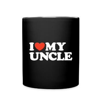 I love my uncle heart shirt - Full Colour Mug - black - Front